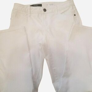 Simply Vera Vera Wang/ White Denim Capris – Mid Rise Stretch Cropped Jeans